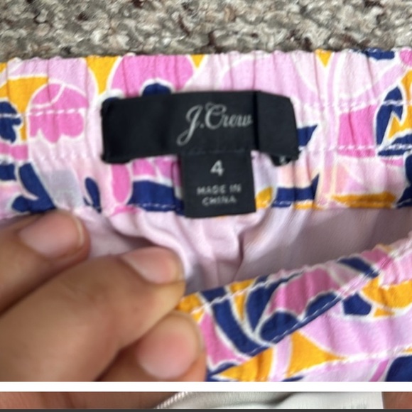 J crew paisley swirl slik tunic pant set size small 4 pull on pink blue yellow - Picture 12 of 12